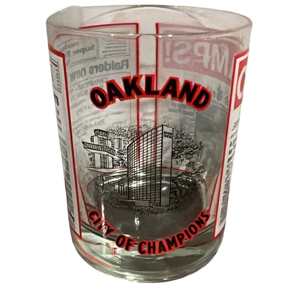 Oakland Raiders NFL 1981 Super Bowl XV Champions Commemorative Rocks Glasses - Picture 3 of 4